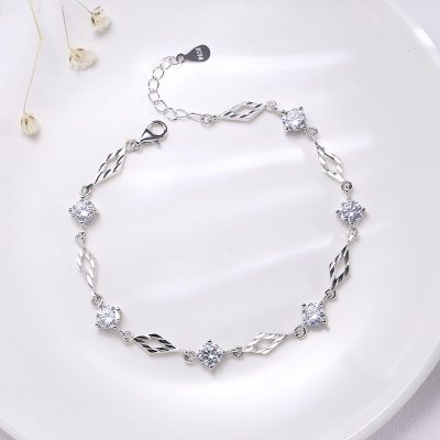Lắc tay Vòng tay bạc đính đá Zircon Love Bracelet LILI_718369-03