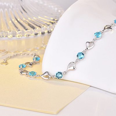 Lắc tay Vòng tay bạc mạ bạch kim đính đá Zircon LILI_276753-07