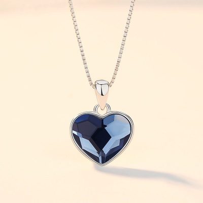 Bộ trang sức bạc đính đá pha lê hình trái tim LILI_941338-01