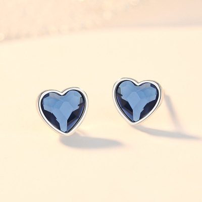 Bộ trang sức bạc đính đá pha lê hình trái tim LILI_941338-04