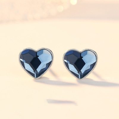 Bộ trang sức bạc đính đá pha lê hình trái tim LILI_941338-07