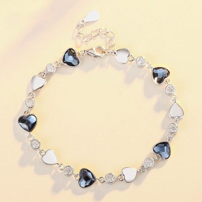 Bộ trang sức bạc đính đá pha lê hình trái tim LILI_941338-12