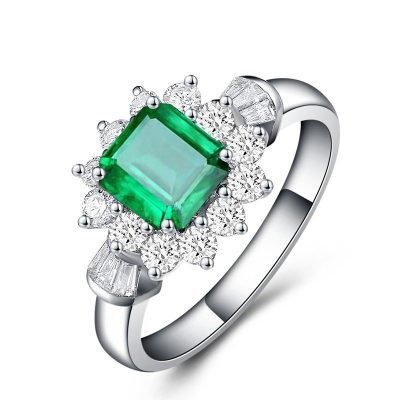 Nhẫn bạc đính đá Zircon Green LILI_815149-06