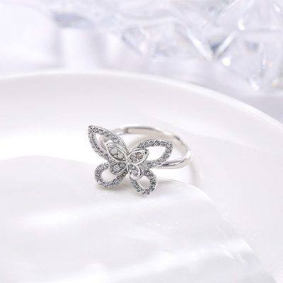 Nhẫn bạc đính đá Zircon hình con bướm xinh LILI_593964-03