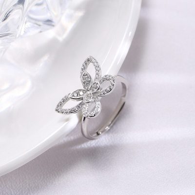 Nhẫn bạc đính đá Zircon hình con bướm xinh LILI_593964-05