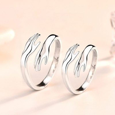 Nhẫn đôi bạc mạ bạch kim Miss U LILI_664634-01