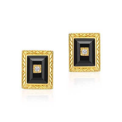 Bộ trang sức bạc mạ vàng đính đá Mã Não Zircon LILI_712978-05