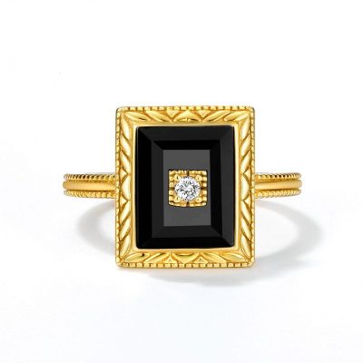 Bộ trang sức bạc mạ vàng đính đá Mã Não Zircon LILI_712978-09
