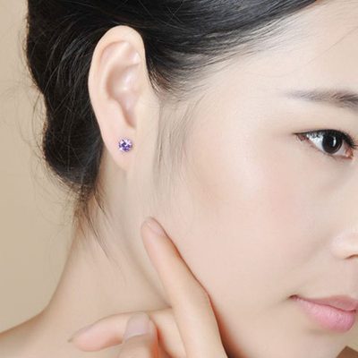 Bông Tai Bạc đính đá Zircon Phong Cách LILI 488357 1
