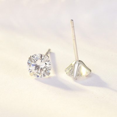 Bông Tai Bạc đính đá Zircon Phong Cách LILI 488357 12