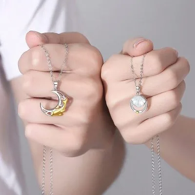 Dây Chuyền đôi Bạc đính đá CZ Forever Love LILI 528145 15