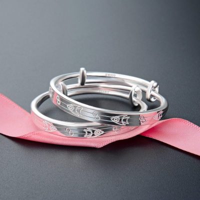 Lắc Bạc Trẻ Em Khắc Họa Tiết Cá LILI 567744 4