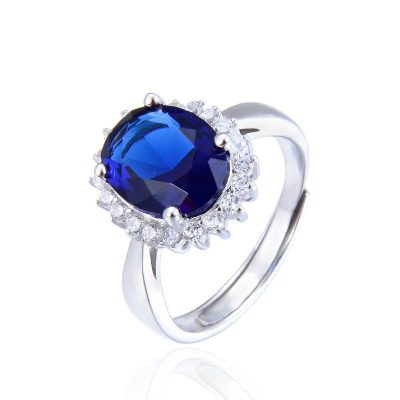 Nhẫn Bạc đính đá Zircon Blue LILI 584849 5