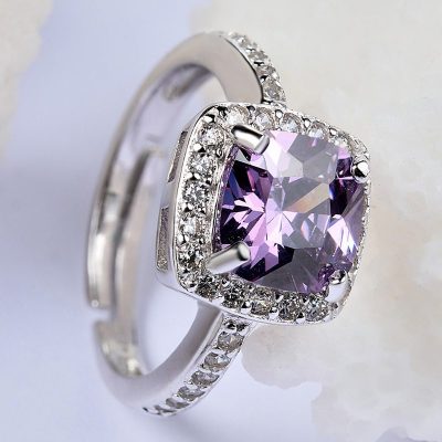 Nhẫn Bạc đính đá Zircon Violet LILI 298252 2