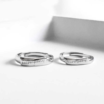 Nhẫn đôi bạc Cool Love khắc tên chữ tùy chỉnh LILI_888464_2