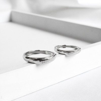 Nhẫn đôi bạc Cool Love khắc tên chữ tùy chỉnh LILI_888464_3