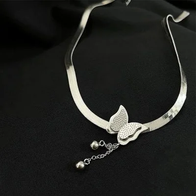Dây Chuyền Choker Bạc Nữ Dạng Mì Dẹt LILI 336865 4