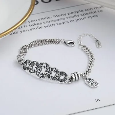 Lắc tay bạc nữ kim tiền Money LILI_681314_2