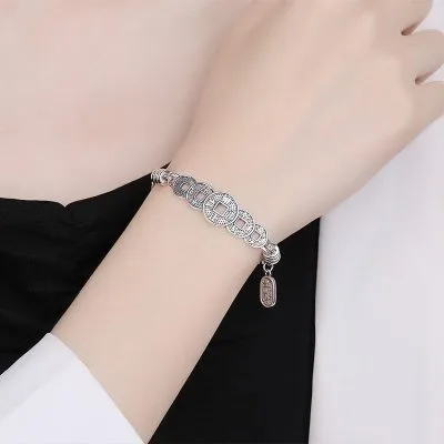Lắc tay bạc nữ kim tiền Money LILI_681314_3