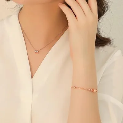Lắc Tay Bạc Nữ Mạ Bạch Kim đính đá CZ Julia LILI 213871 11