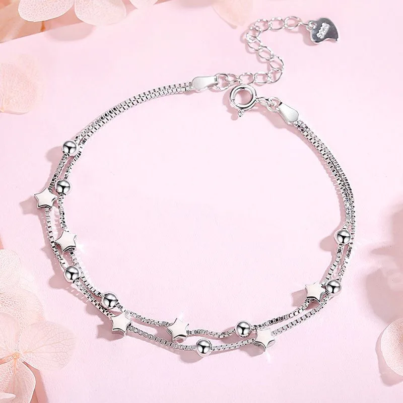 Lắc tay bạc nữ ngôi sao 5 cánh Super Star LILI_113819_1