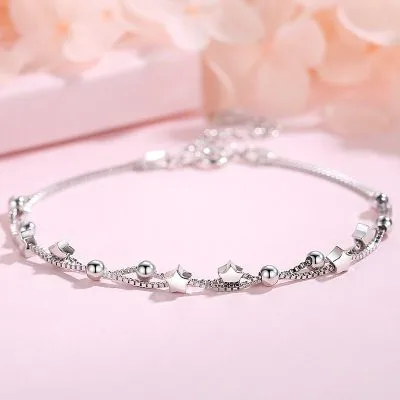 Lắc tay bạc nữ ngôi sao 5 cánh Super Star LILI_113819_2