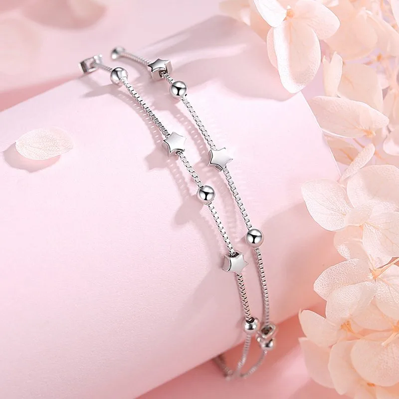 Lắc tay bạc nữ ngôi sao 5 cánh Super Star LILI_113819_5