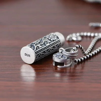 Mặt Dây Chuyền Bạc Nam Hộp Hình Trụ LILI 367126 3