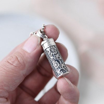 Mặt Dây Chuyền Bạc Nam Hộp Hình Trụ LILI 367126 4