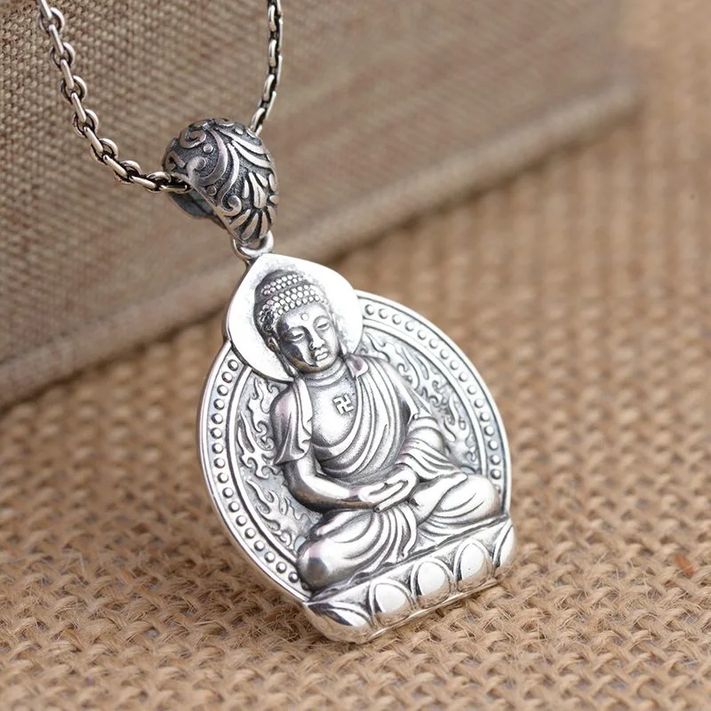 Mặt Dây Chuyền Bạc Nam Nữ Hình Phật Đức Phật A Di Đà Tuổi Tuất Hợi LILI 366628 8