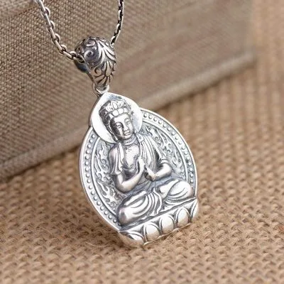 Mặt Dây Chuyền Bạc Nam Nữ Hình Phật Như Lai Đại Nhật Tuổi Mùi Thân LILI 366628 7