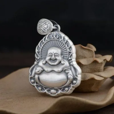 Mặt Dây Chuyền Bạc Nam Nữ Hình Phật Di Lặc LILI 115523 1