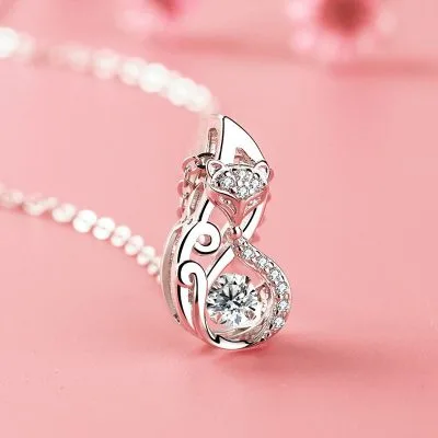 Mặt Dây Chuyền Bạc Nữ Hồ Ly Phong Thủy đính đá CZ LILI 296994 1