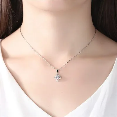 Mặt Dây Chuyền Cỏ 4 Lá Bạc Nữ đính đá CZ LILI 212567 3