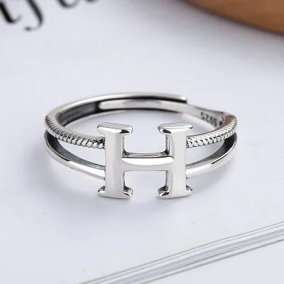 Nhẫn bạc Thái S925 nữ hình chữ H LILI_147349_1