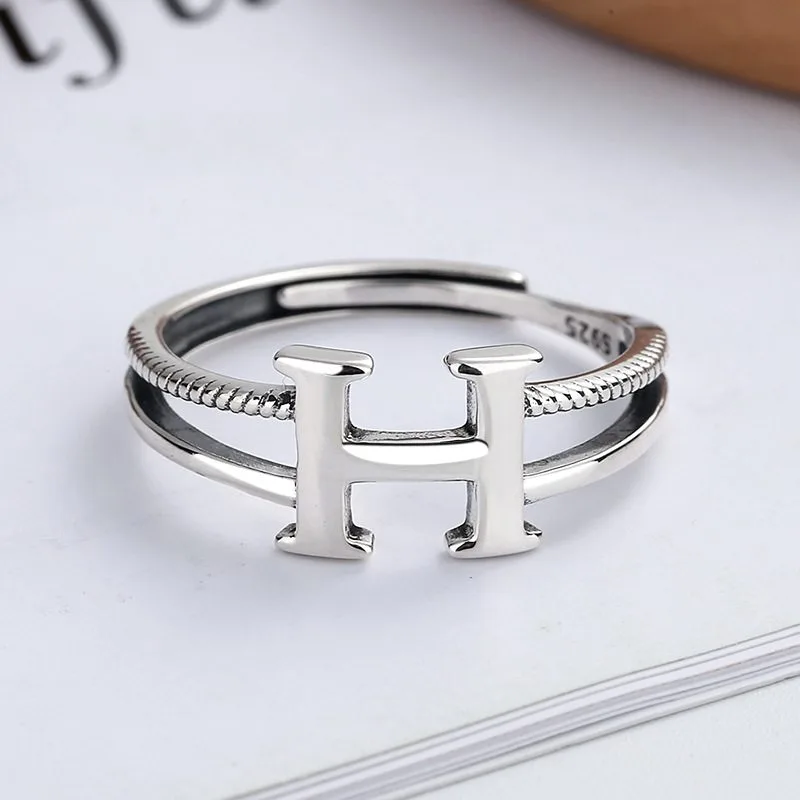 Nhẫn bạc Thái S925 nữ hình chữ H LILI_147349_1