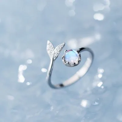 Nhẫn bạc nữ đính đá Aurora cá xinh xắn LILI_132741_2
