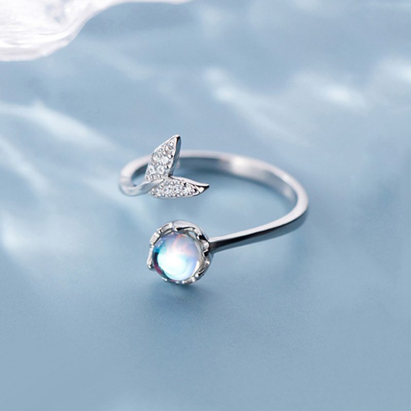 Nhẫn bạc nữ đính đá Aurora cá xinh xắn LILI_132741_5