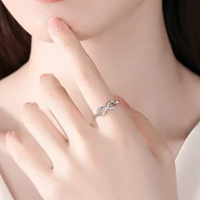 Nhẫn bạc nữ đính đá CZ vô cực tình yêu vĩnh cửu LILI_961717_4