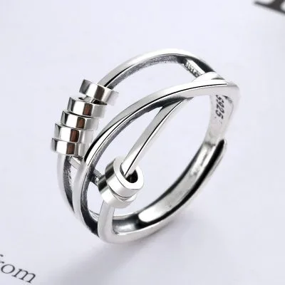 Nhẫn bạc nữ hạt tiền cá tính LILI_513574_4