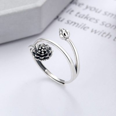Nhẫn bạc nữ hình bông hoa sen LILI_478374_1