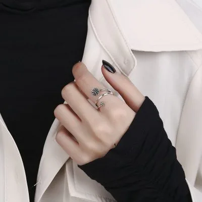 Nhẫn bạc nữ hình bông hoa sen LILI_478374_4