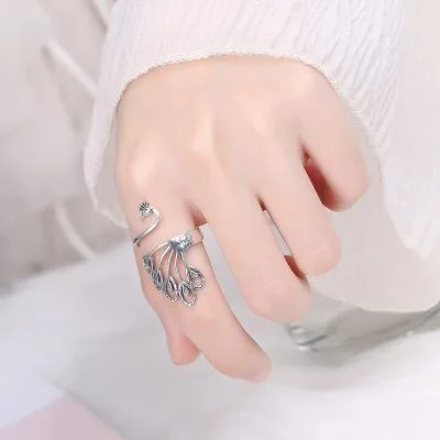 Nhẫn bạc nữ hình phượng hoàng lửa Phoenix LILI_767836_2
