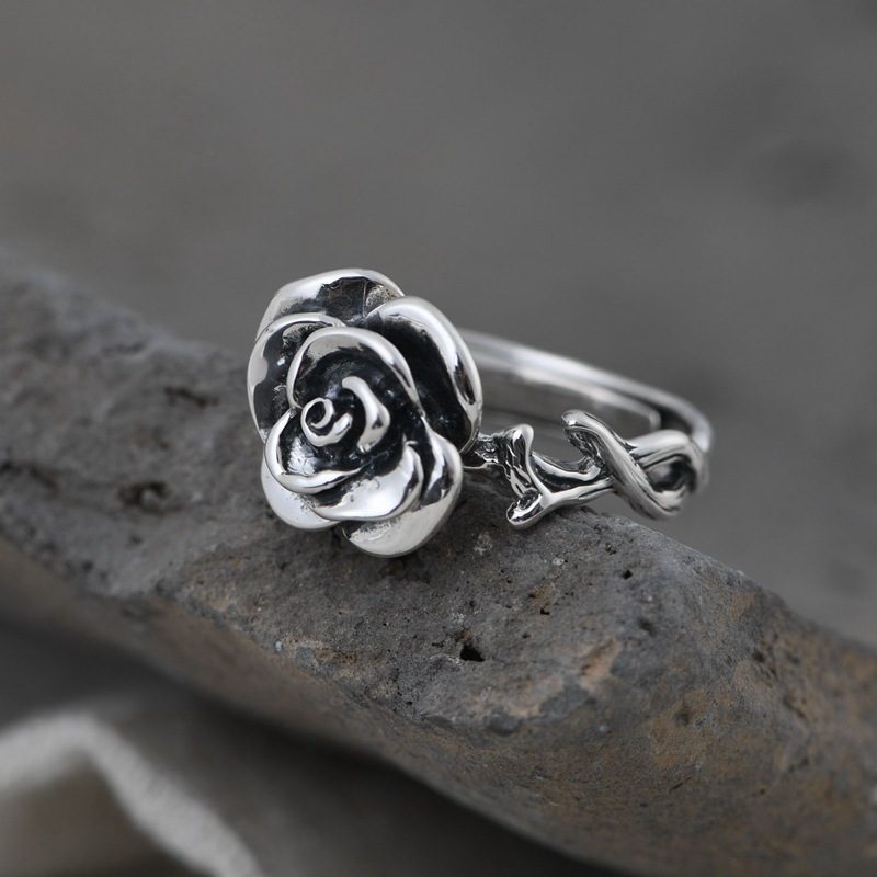 Nhẫn bạc nữ hoa hồng Rose LILI_846396_2