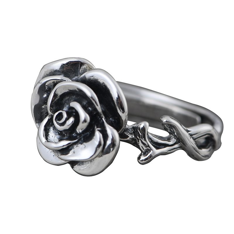Nhẫn bạc nữ hoa hồng Rose LILI_846396_5
