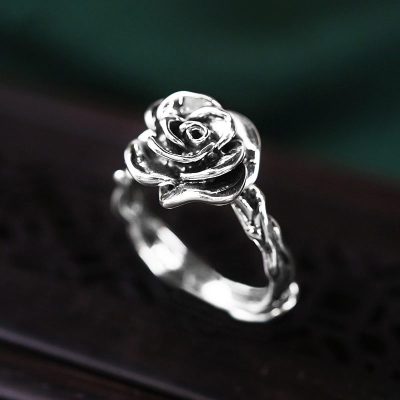 Nhẫn bạc nữ hoa hồng Rose LILI_846396_6