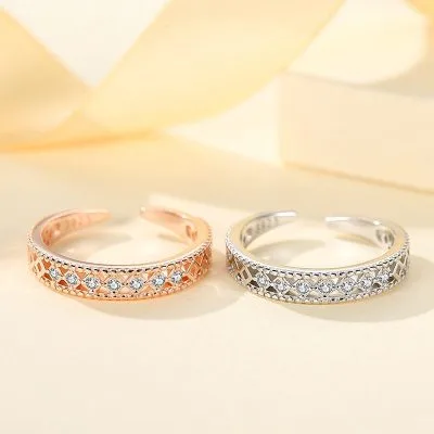 Nhẫn bạc nữ mạ vàng đính đá CZ Ares LILI_583794_3