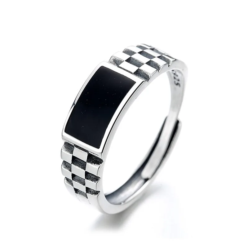 Nhẫn bạc nữ phong cách Punk Black LILI_946644_4