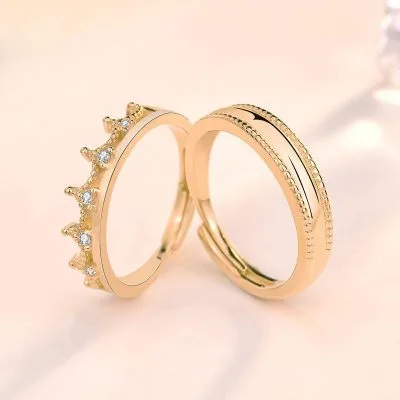 Nhẫn Bạc Nữ Xếp Chồng Mạ Vàng đính đá CZ Vương Miện Pandora LILI 825322 8