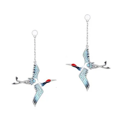 Bông Tai Bạc Nữ Chim Hạc May Mắn LILI 763739 1